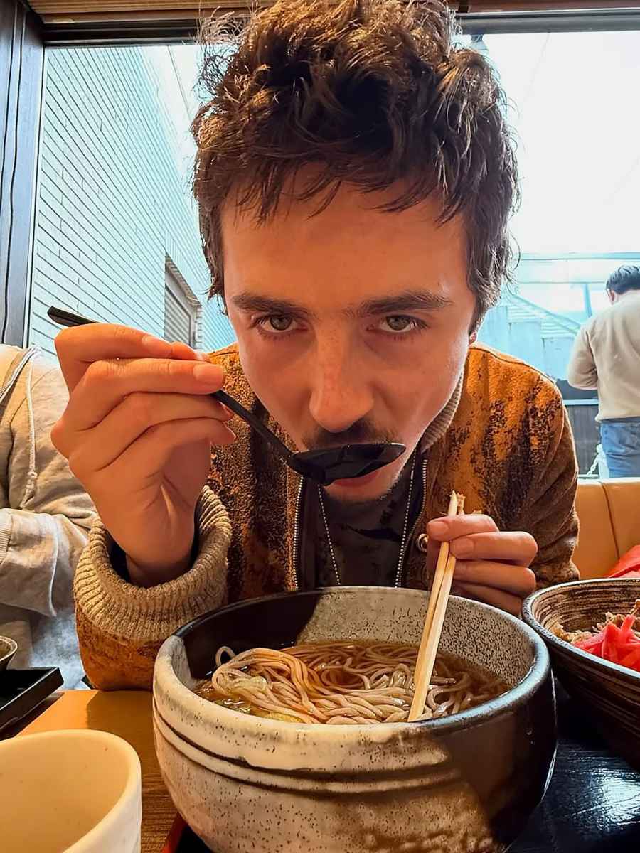Timothe Chalamet They Double Fist Their Ramen Just Like Us