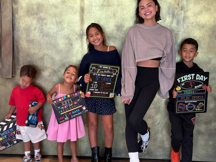 Chrissy Teigen They Post First Day of School Photos Just Like Us
