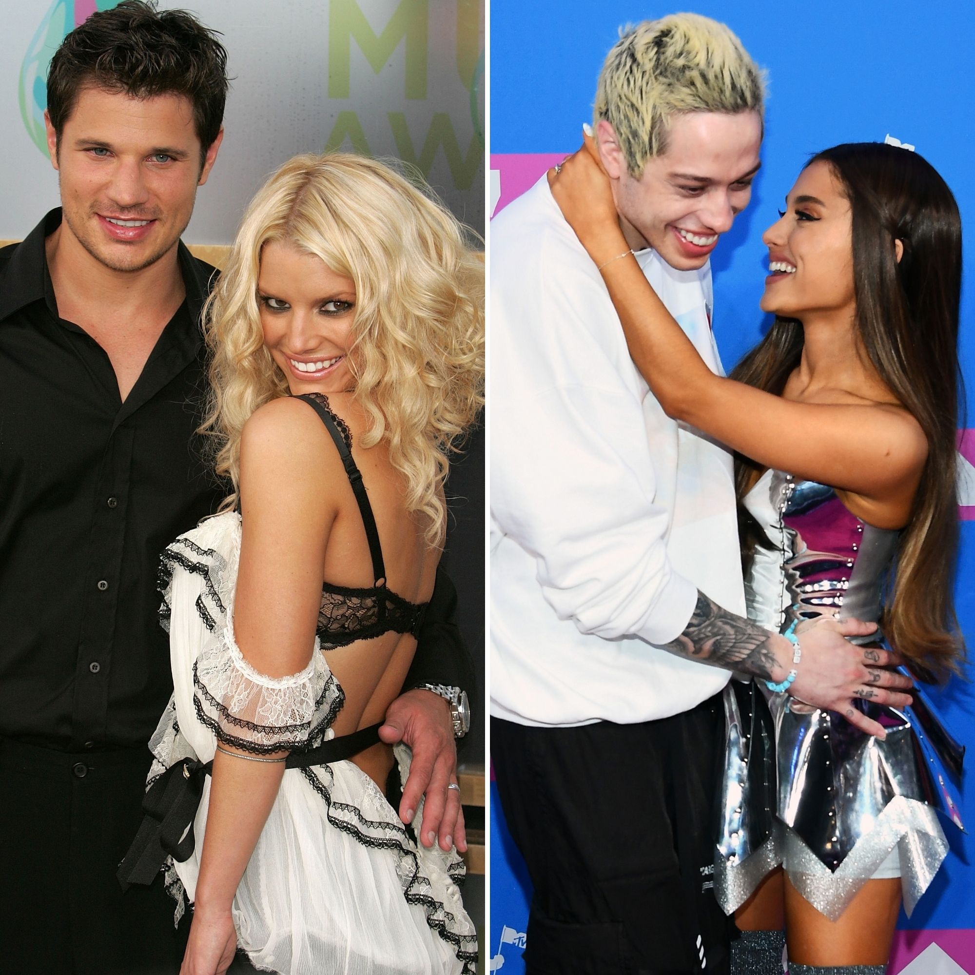 VMAs PDA Through the Years From Jessica Simpson and Nick Lachey to Ariana Grande and Pete Davidson