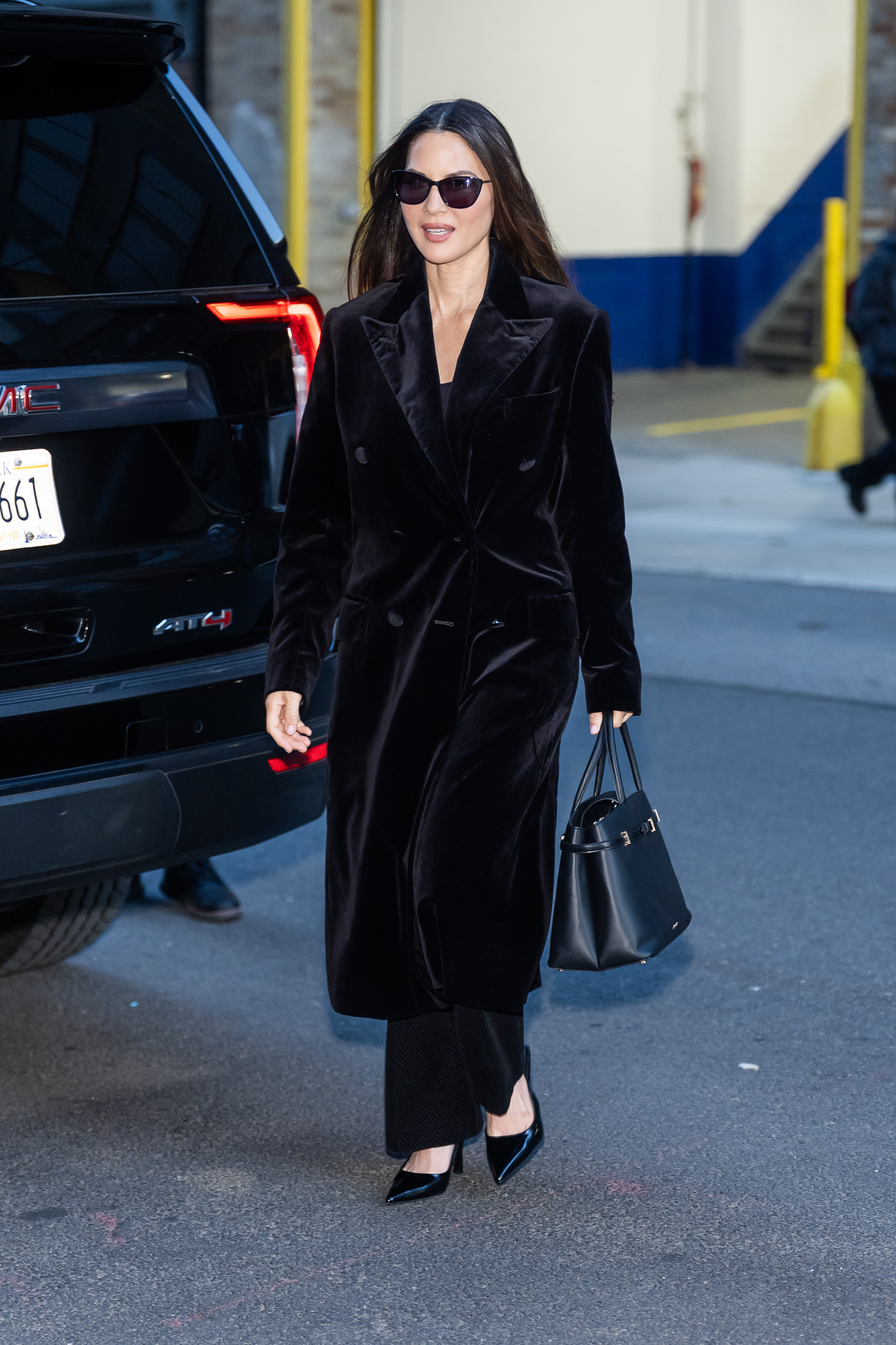 Olivia Munn is seen in Hudson Square on October 21, 2026 in New York City.