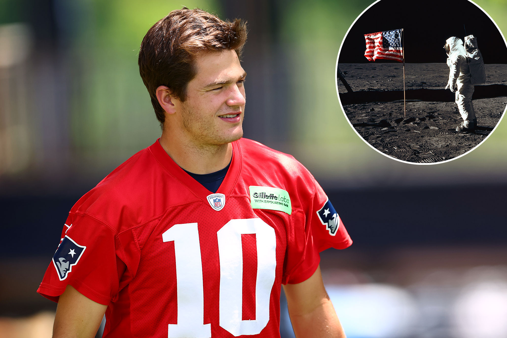 Promo New England Patriots QB Drake Maye Admits Skeptical About Moon Landing